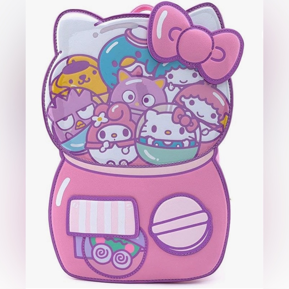 NWT Loungefly x Sanrio Hello Kitty and Friends Gumball Machine Mini Backpack